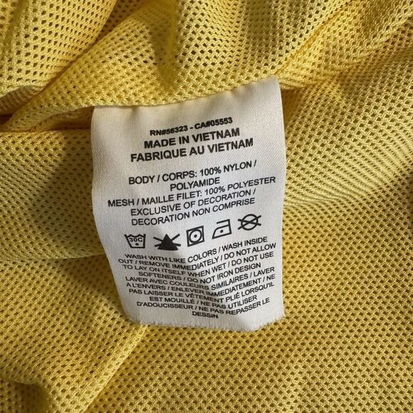 Vtg 90's Nike Windbreaker Adult L Track Jacket Yellow Pink Athletic Streetwear - Picture 9 of 10